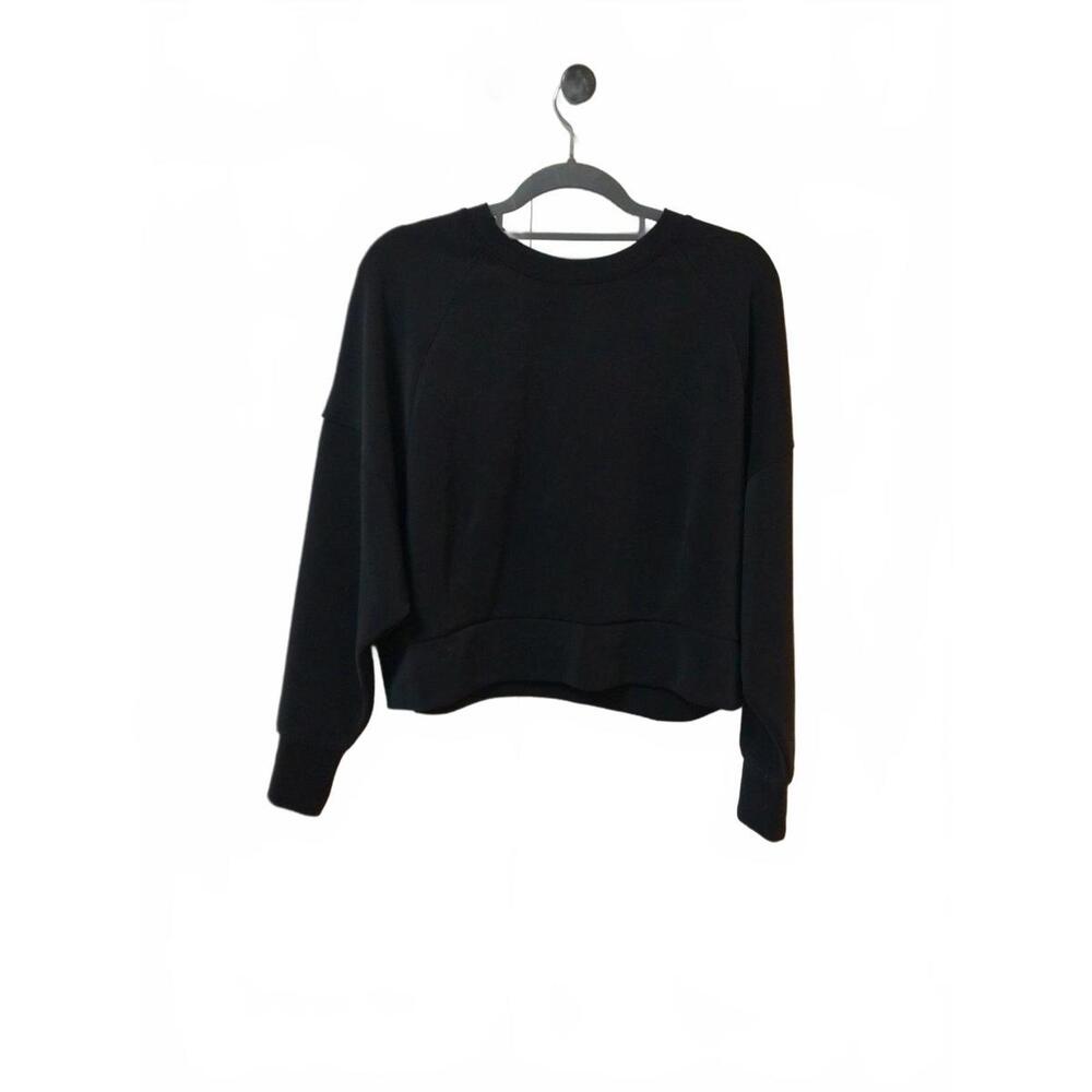 FLX womens solace crewneck pullover top sz M lagenlook minimalist goth comfy - Picture 2 of 7